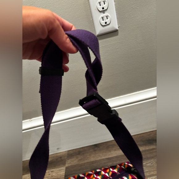 Kipling Multicolor belt Bag with Purple Strap travel summer vacation convenient - Picture 2 of 15